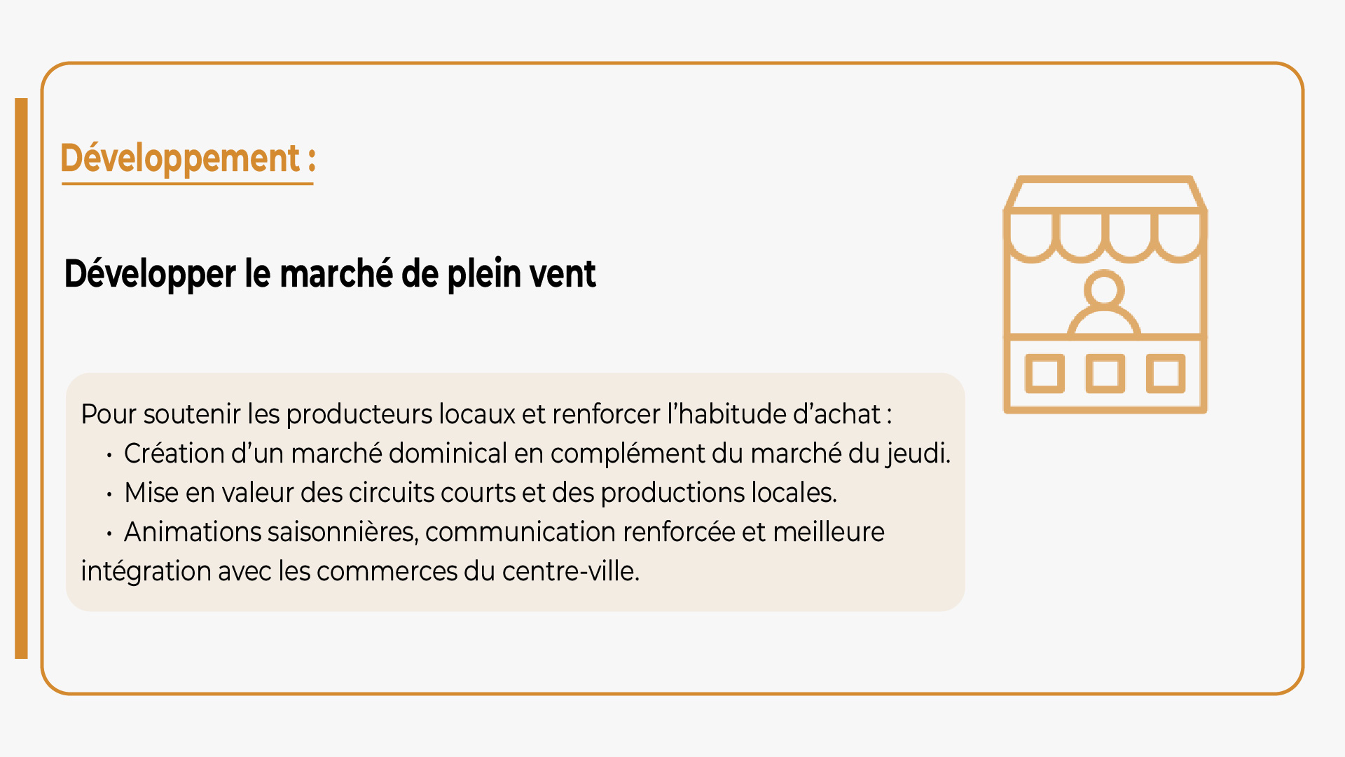 Développement du marché de plein vent à Castelsarrasin