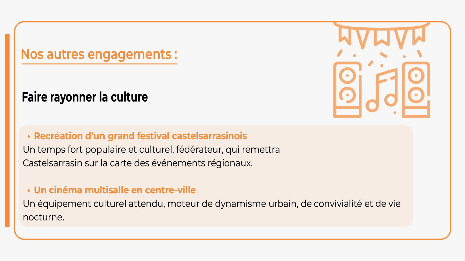 Recréation d'un grand festival castelsarrasinois et d'un cinéma multisalle en centre-ville de Castelsarrasin