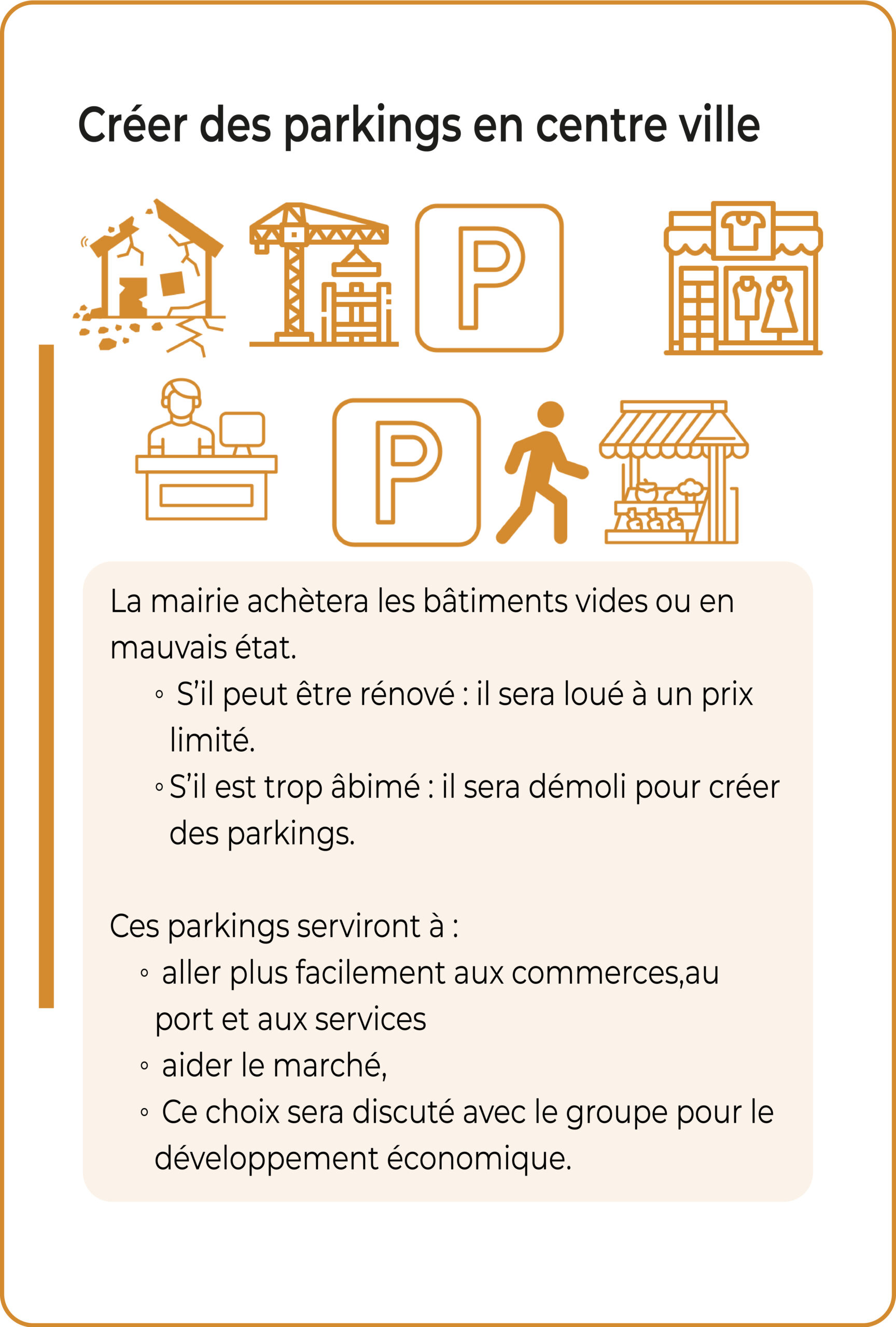 Créer des parking dans le centre ville de castelsarrasin
