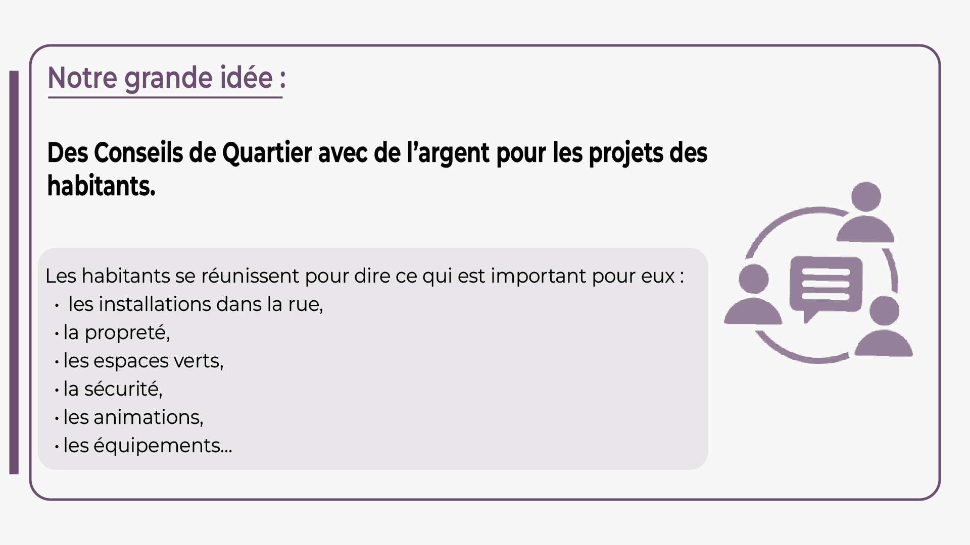Des Conseils de Quartier avec de l'argent pour les projets des habitants de Castelsarrasin