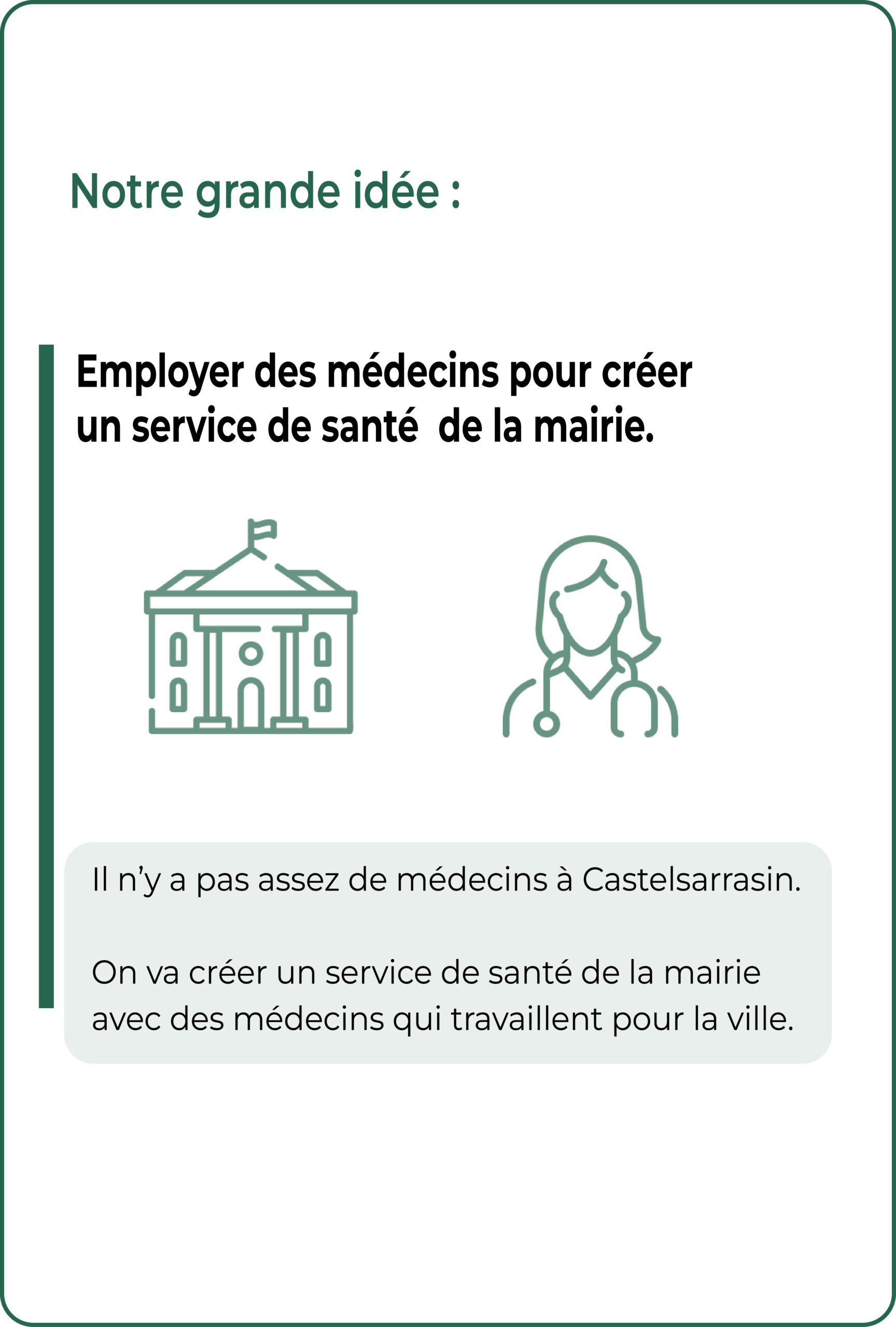 Castelsarrasin en Commun souhaite embaucher des médecins au sein de la mairie