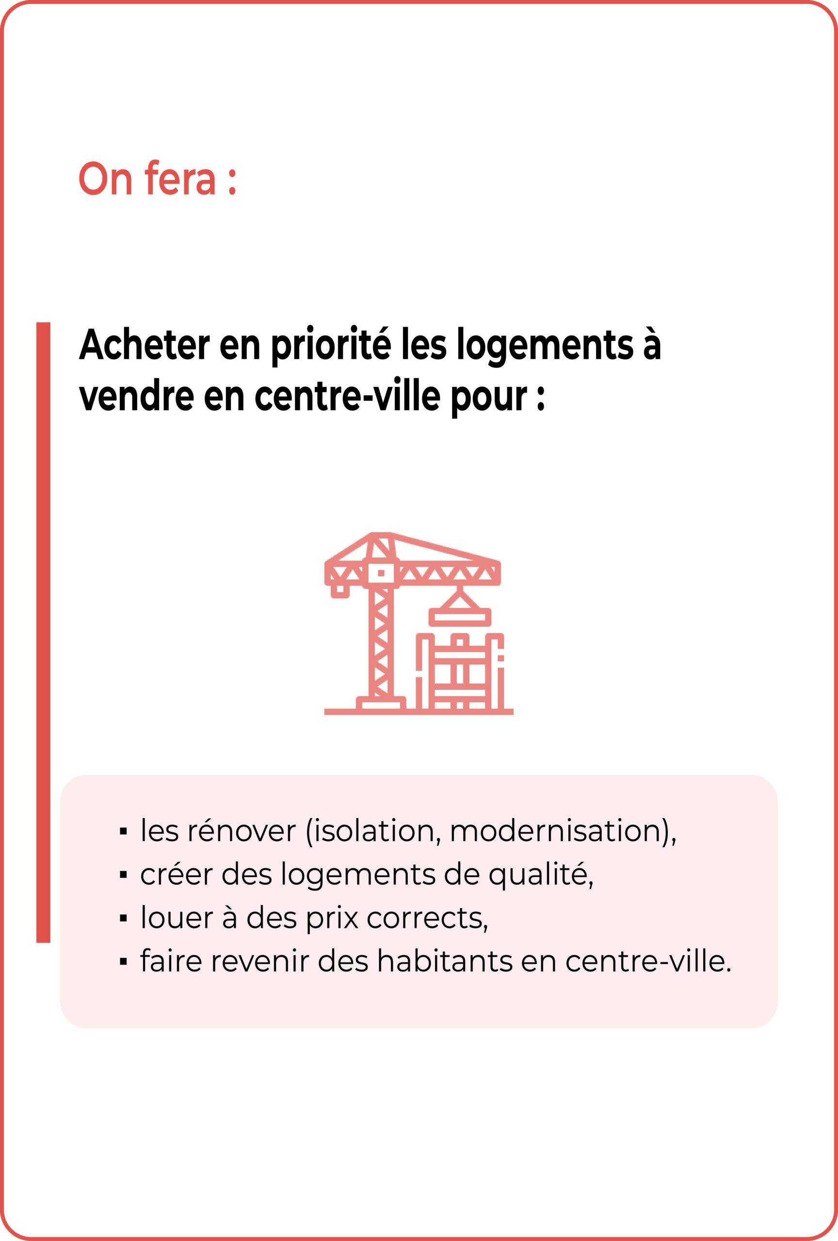 acheter en priorité les logements à vendre en centre-ville