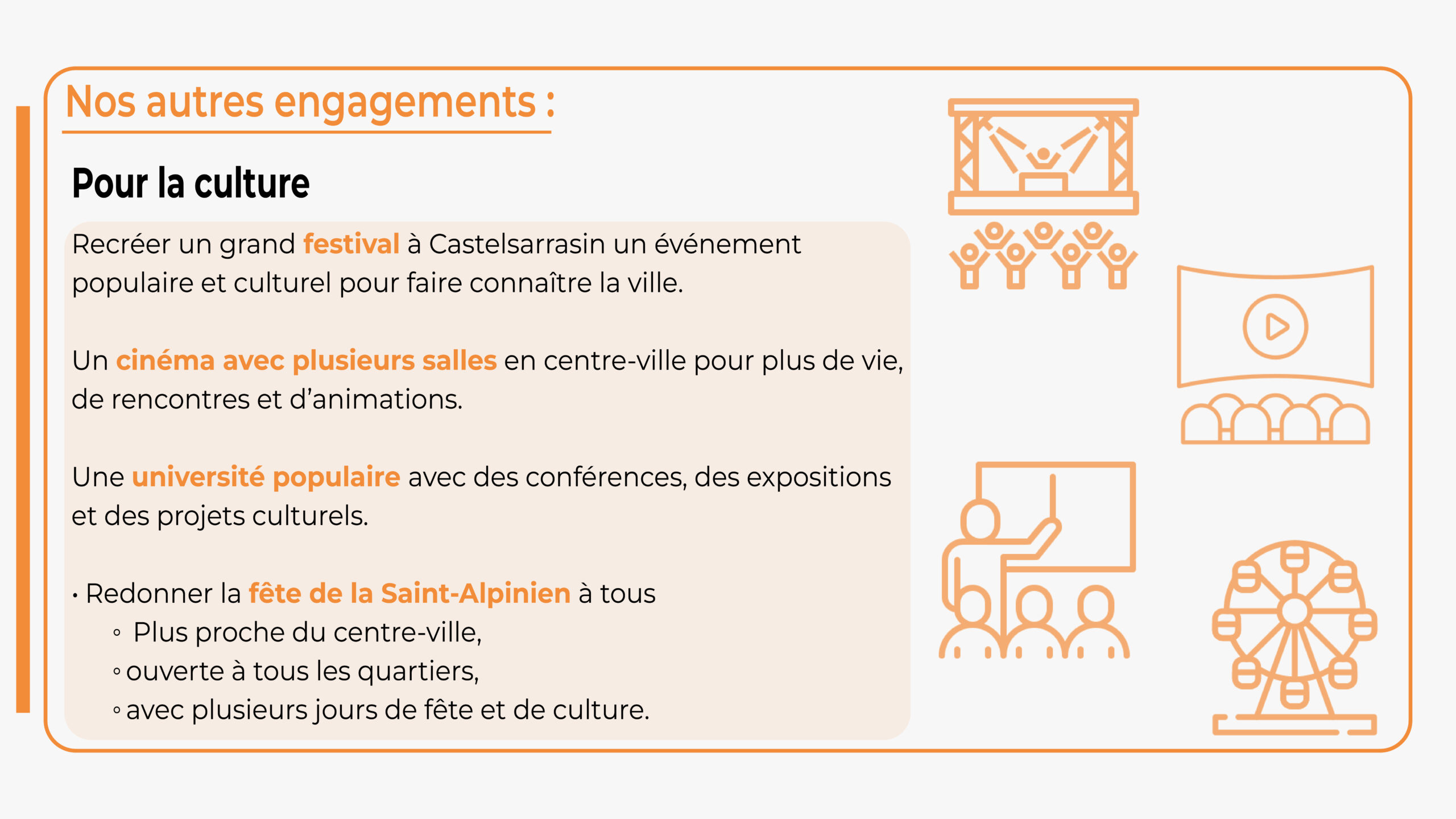 Castelsarrasin en Commun propose dans son programme pour la jeunesse la création d'une université populaire