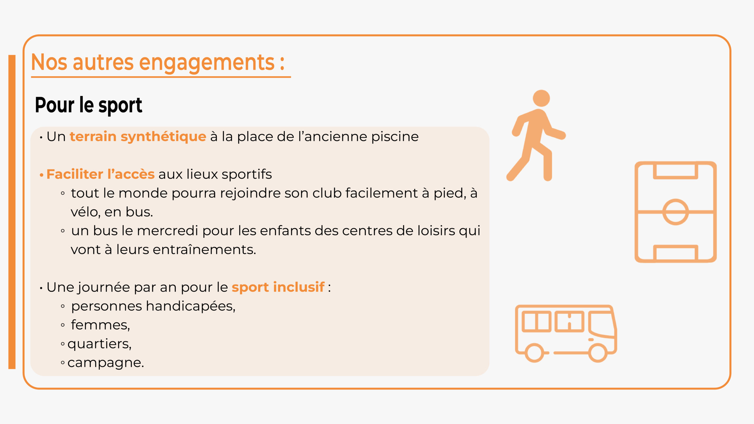 Des engagement pour les activité sportif auprès des citoyens de Castelsarrasin