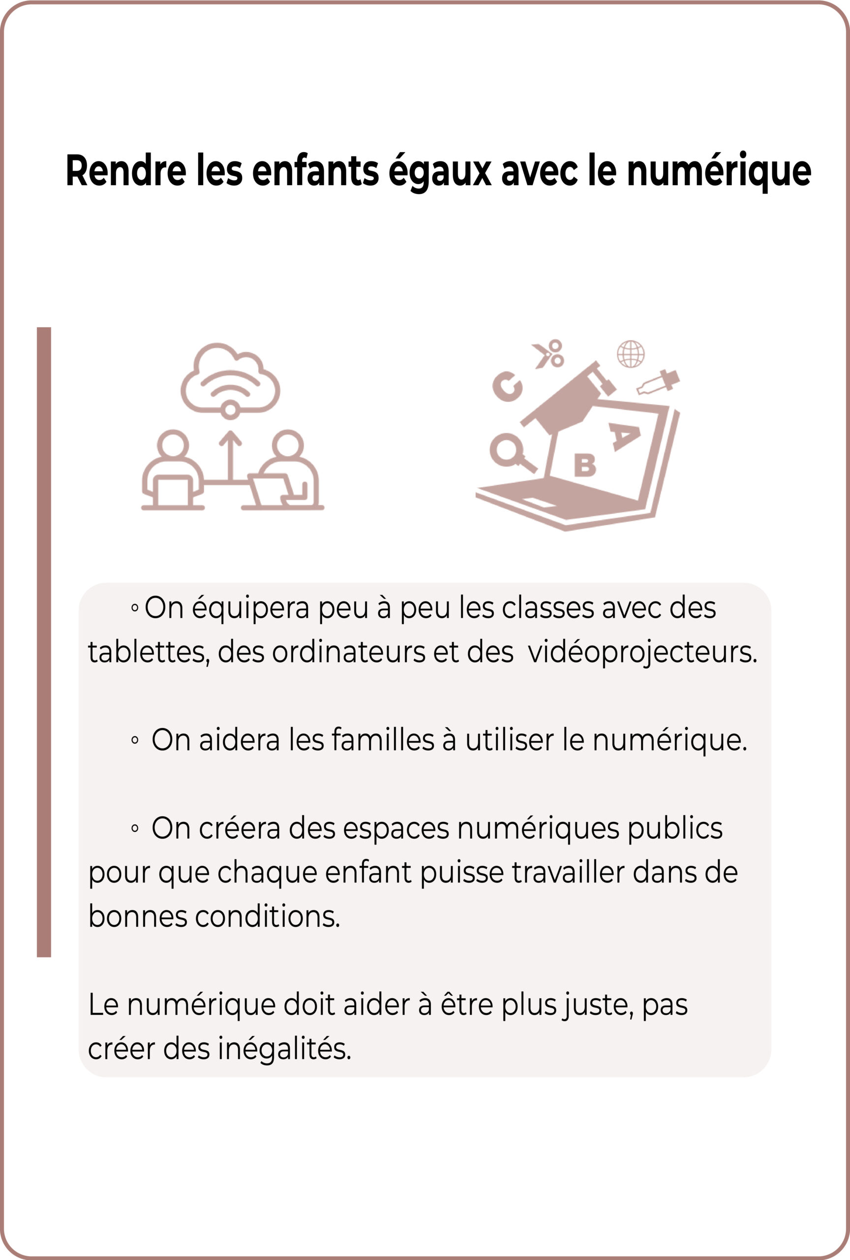 Castelsarrasin en commun souhaite rendre tous les enfants égaux face au numérique